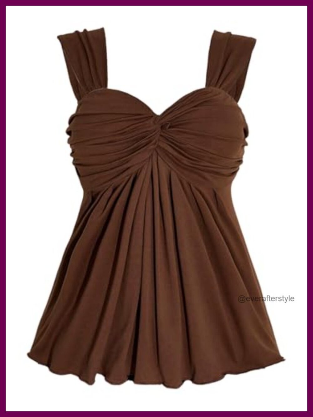 Sleeveless Twist Front Ruched Peplum Babydoll Tank Top